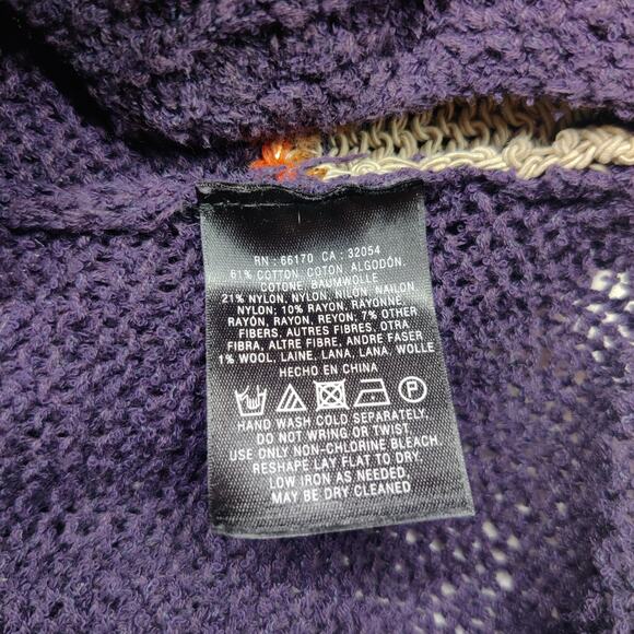 Moth Anthropologie Purple Embroidered Preppy Saddleback Horse Sweater Small Twee - Picture 10 of 14